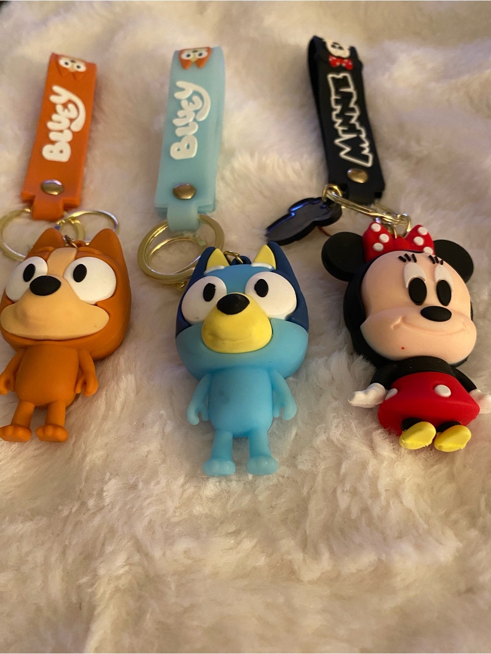 Bingo, Bluey and Baby Minnie Keychain